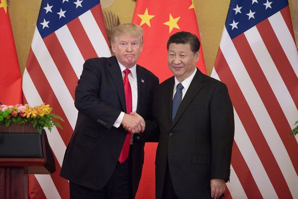Donald Trump with XI jinping